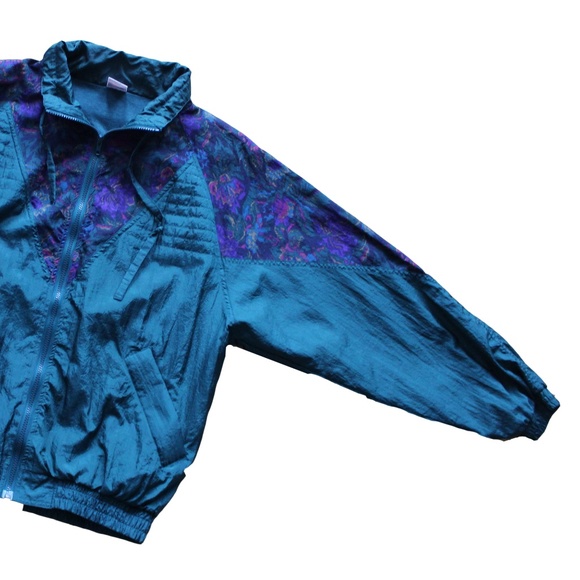 Vintage Jackets & Blazers - Vintage 90s Windbreaker Floral Jacket